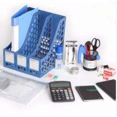 齐心（COMIX）个人办公文具全套装/新进员工办公文具全套装/组合 15件套