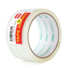 得力(deli)30246 高透明度封箱胶带48mm*40y（36.6米） 1卷装