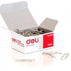 得力（deli） 0018 银色金属回形针曲别针财务用品 办公文具 单盒