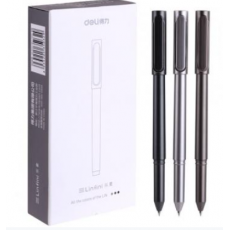 得力(deli)A13乐素办公0.5mm黑色中性笔 子弹头水笔签字笔