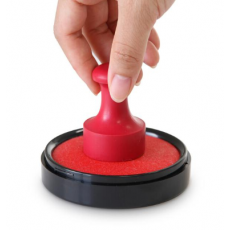 得力 9860 快干印台/100mm大号得力印泥 红色