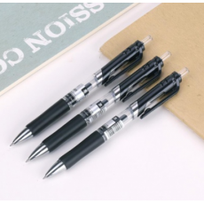 得力(deli)S01黑色0.5mm经典办公按动中性笔水笔签字笔 子弹头12支/盒（单位：盒