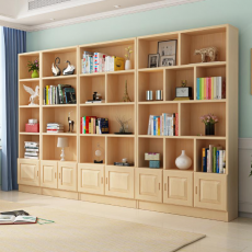 国产 原木色书架 800*450*2000mm 办公书架 实木书架