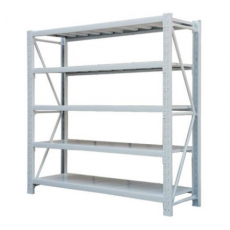 中型货架仓储200kg/层商用置物架仓库货架库房展示架金属层架 灰白色长200*宽60*高200cm五层主架