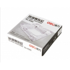 得力 9580 透明玻璃烟灰缸 玻璃