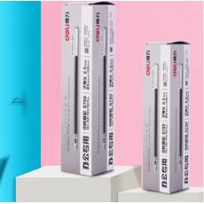得力(deli)0.5mm黑色中性笔笔芯 子弹头签字笔水笔替芯 20支/盒S760 （单位：支，100支起）