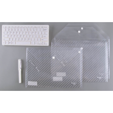 广博(GuangBo)20只装加厚透明文件袋/按扣档案袋/办公用品 白A6399