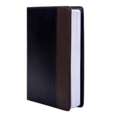 广博(GuangBo)25k120张拼皮商务皮面笔记本子/记事本/日记本 棕黑GBP0646