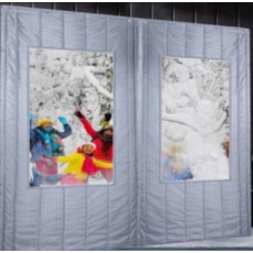 棉门帘带窗口 Pu冬天棉门帘冬季保暖防风挡风隔断帘加厚家用保温 每平米