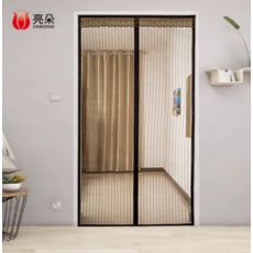 亮朵 纱沙窗防门帘 条纹咖啡色90*210