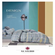 珺颖家纺喷气磨毛四件套被套210*235 床单250*260 枕套48*74