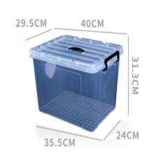 白色透明整理箱 收纳箱 储物 杂物整理箱 透明款50升