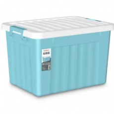 整理箱 加厚塑料收纳箱 67*47.5*41.5cm蓝色 加厚衣物整理箱玩具储物箱 型号1102