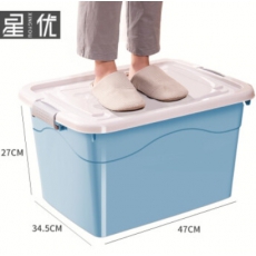 整理箱 加大收纳箱搬家塑料整理箱衣橱衣柜大收纳盒车载后备箱带轮子