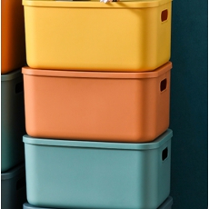静闲居 5708 大号储物整理箱 3个装（樱草黄+暮色橘+北欧绿）