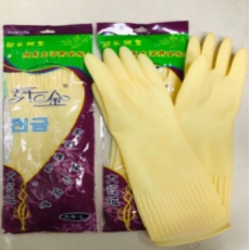 纤金 加长胶皮手套 牛筋橡胶加长加厚防水劳保工业胶皮手套38cm