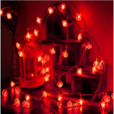 新年装饰led小红灯笼彩灯闪灯新年装饰过年春节挂饰灯串6米40灯