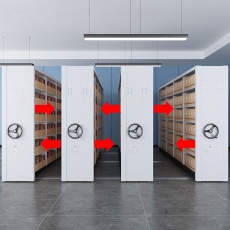 硕岩密集架钢制手摇式文件柜资料柜2400*900*580单层承重200kg