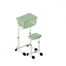 手摇升降钢塑课桌凳