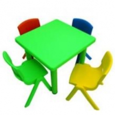 幼儿园桌椅幼儿园桌子 课桌书桌 写字桌 绿色单独正方桌 塑料桌子