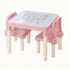 儿童桌椅套装塑料幼儿园四方桌小桌子小椅子宝宝学习吃饭桌卡通游