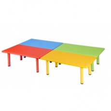 桌椅儿童餐桌子课桌书桌 写字桌可升降幼儿园塑料桌椅单独长方形桌子