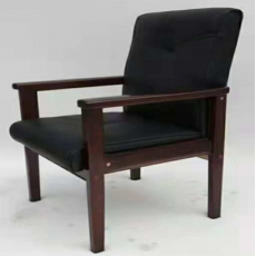 胡桃色实木会议椅