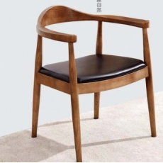 工业风全实木创意会议椅简约复古办公桌椅北欧长桌实木椅